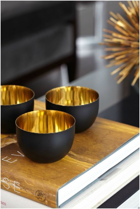 Black + gold bowls. By Atmosphere Interior Design