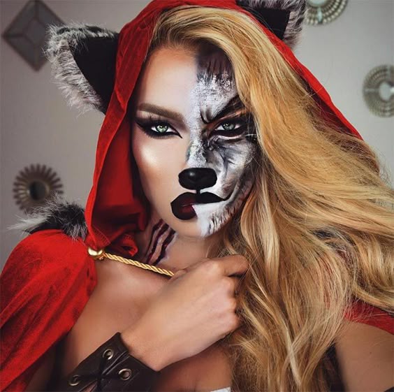 Creative Halloween Makeup Ideas: Wolf Woman Halloween Makeup halloween costume @pixiegabrielle