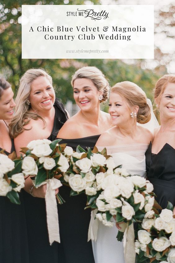 This chic country club wedding will make your heart skip a beat! Wedding planner, @laurynprattes brought this couple’s dream day to fruition with timeless, elegant details and whimsical and creative vibes! Head to SMP to see more snaps of their swoon-worthy reception filled with blue velvet tables lit up with chic lampshades! Photography: @audrawrisleyphoto #countryclubwedding #classicwedding #fallwedding #receptioninspiration #weddingreceptionideas
