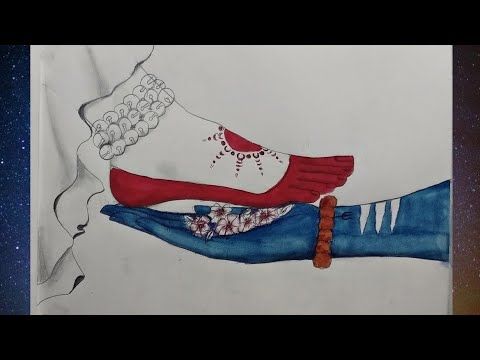 How to draw shiv parvati hand and legs