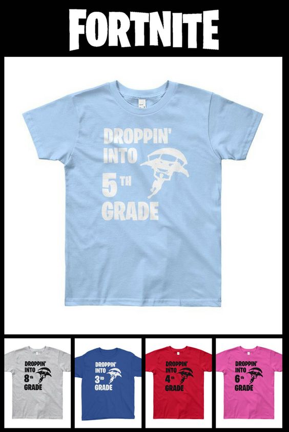Fortnite Kids Shirt Back To School 5th Grade Boy Girl Tshirt