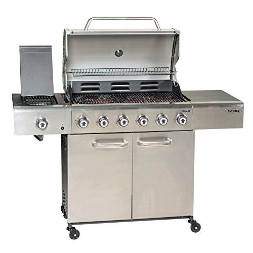 FoxHunter 4 Burner BBQ Gas Grill Stainless Steel Barbecue 1 Side Outdoor New