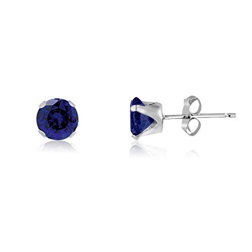 Classique 925 argent sterling ton diamant style clous boucles d/'oreilles cristal