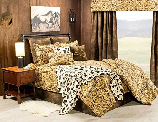 Trp 4 Piece Cowboy Camo Bedding Set Full Cabin Amp Lodge Haystack Graphic Print Mustard Comforter West King Sets Trp 4 Piece Cowboy Camo Bedding Set, Camo California King Bedding Sets