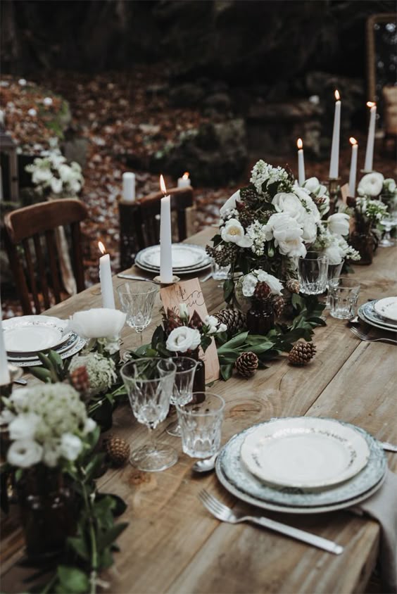 décoration de mariage hiver