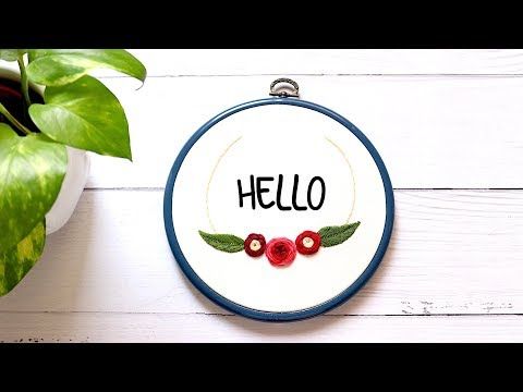 تطريز لوحة بطريقة بسيطة جد ا Embroidery Basics تطريز يدوي Hand Embroidery Youtube Embroidery Stitches Decorative Tray Embroidery