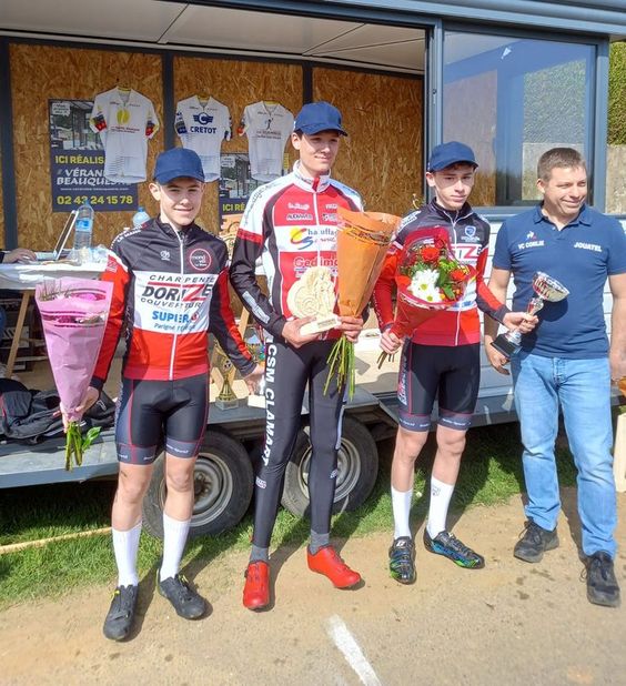 Conlie - Vinay - minimes-cadets - dimanche 20 mars - victoires de Fabien Coxall (VC Ferté-Macé) et Gustave Callewaert (CSM Clamart)