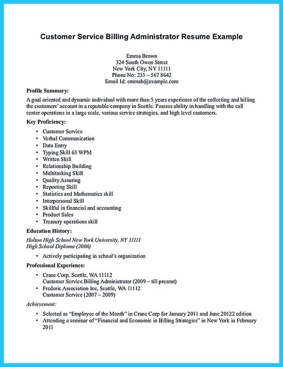 nice Appealing Formula for Wonderful Business Administration - customer service billing administrator resume nice Appealing Formula for Wonderful Business Administration - customer service billing administrator resume
