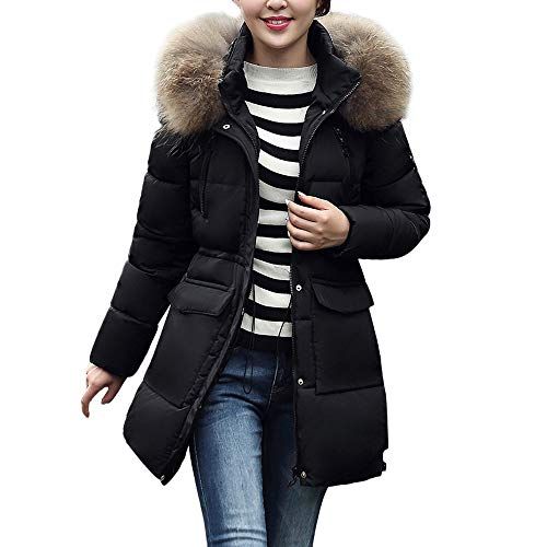 PXiong Women Winter Warm Outerwear Hooded Coat Cotton-Padded Jacket Solid Parka PXiong Women Winter Warm Outerwear Hooded Coat Cotton-Padded Jacket Solid Parka