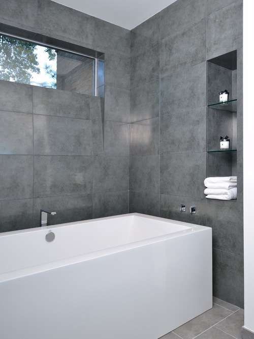 Come Arredare Il Bagno Con Il Grigio Bagni Con Piastrelle Grigie