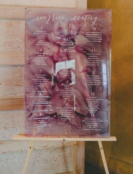 Acrylic wedding sign