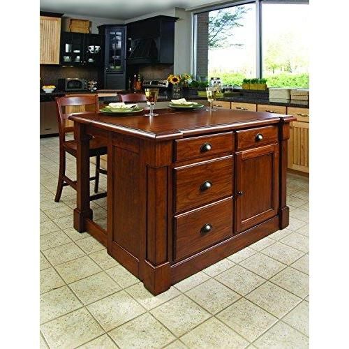 Aspen Rustic Cherry Kitchen Island By Home Styles In 2021 Remodel Small Stools For Aspen Rustic Cherry Kitchen Island By, Santiago Kitchen Islands