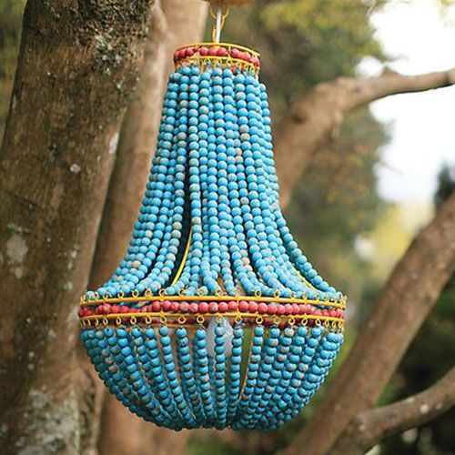 Dot Bo Furniture And Décor For The Modern Lifestyle Beaded Chandelier Wood Bead Wood Bead Chandelier, Turquoise Beaded Outdoor Chandelier