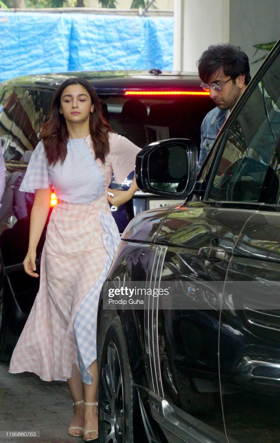 Alia Bhatt and Ranbir Kapoor attend the Christmas brunch hosted by...