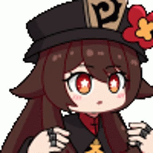 Hutao Suprised Sticker - HUTAO Suprised GENSHIN - Discover & Share GIFs