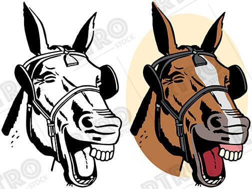 A Cartoon Of A Laughing Horse S Head Vintage Retro Clipart Clip Art Horse Cartoon Cartoon Laughing Horse
