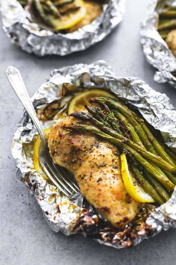Honey Bourbon Pineapple Chicken Foil Packets