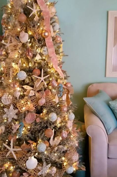 Coastal Christmas Trees Reader Submissions Mermaid Christmas Coastal Christmas Tree Beach Christmas Trees
