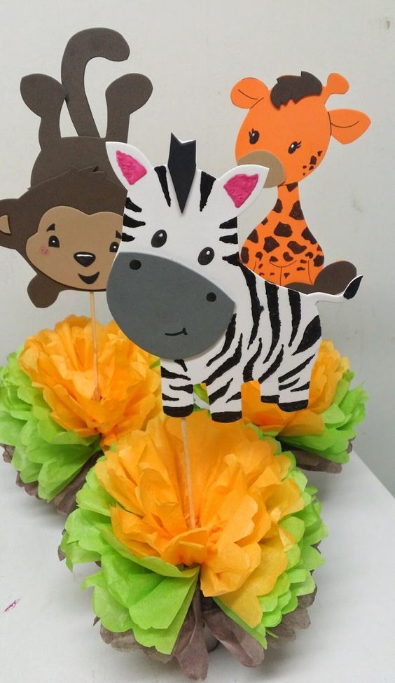 Jungle Baby Shower Centerpiece Baby Shower Party Decoration Etsy Cumpleanos De Animales Baby Showers De Animales Fiesta De Animales Animalitos Baby Shower Nina