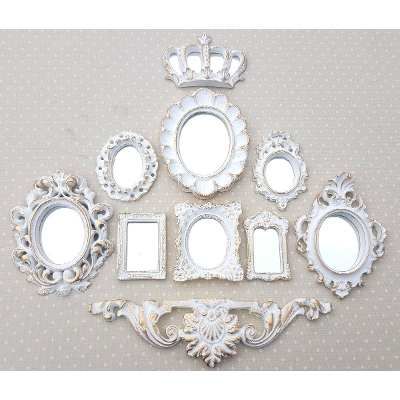 Kit 9 Molduras Ouro Provençal Já Com Espelhos Decorativos - R$ 90,00 no MercadoLivre