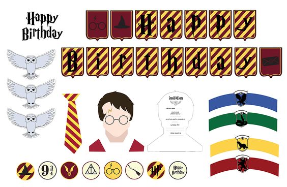 Kit Deco Harry Potter A Imprimer Gratuitement Sweet Party Day Anniversaire Harry Potter Decoration Anniversaire Anniversaire Harry