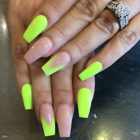 77 Stunning Yellow Neon Nail Art Designs And Ideas Neon Nail Art