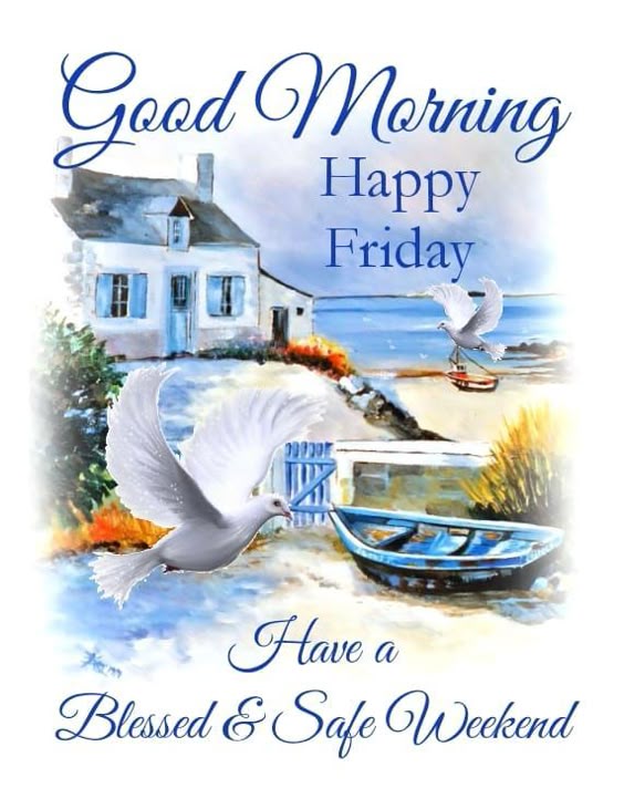 Flying Dove Good Morning Happy Friday