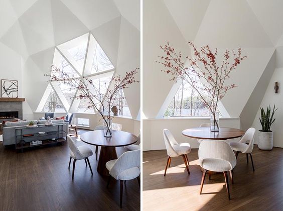 A Geodesic Dome House In Massachusetts Was Given A Contemporary Interior Renovation