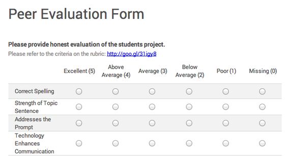 Google for Education Delivering Peer Feedback with Google Forms - peer evaluation form Google for Education Delivering Peer Feedback with Google Forms - peer evaluation form