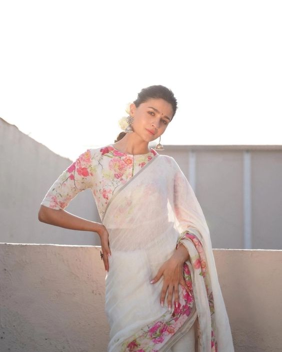 Bookmark these 3 ivory sarees worn by Alia Bhatt for "GBK"promotions to recreate next festive season!