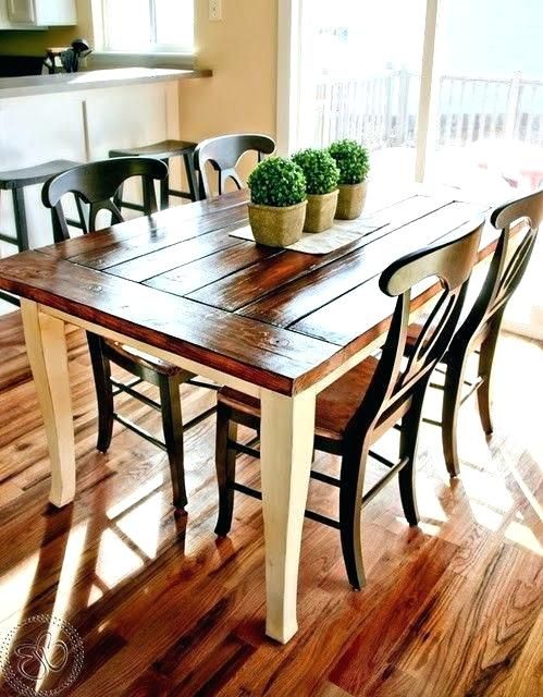 Small Farmhouse Table Rustic Farmhouse Table With Benches Espresso Dining Set With White Base 5ft Table And Benches Farmhouse Table With Bench Small Farmhouse Table Farmhouse Table