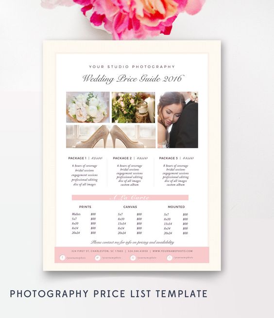 Photography Price List Template - Pricing Sheet Guide - Wedding - wedding price list Photography Price List Template - Pricing Sheet Guide - Wedding - wedding price list