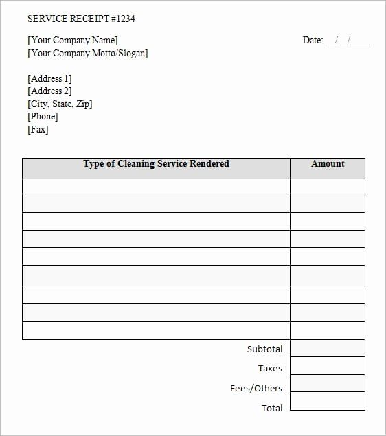 Luxury Receipt Template For Services Rendered Invoice Template Receipt Template Invoice Design