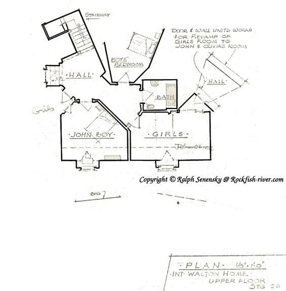 Waltons\' house floor plan - 2nd story | Goodnight John Boy ... Waltons\' house floor plan - 2nd story | Goodnight John Boy ...