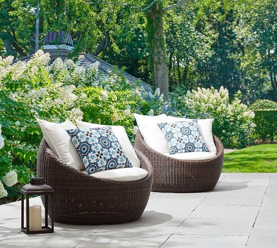 Torrey All Weather Wicker Papasan Chair Espresso Potterybarn Diy Outdoor Furniture Luxury Home Torrey All Weather Wicker Papasan Chair, Pottery Barn Outdoors Uk