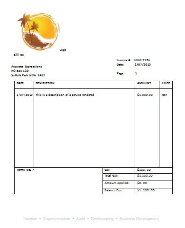 tax invoices