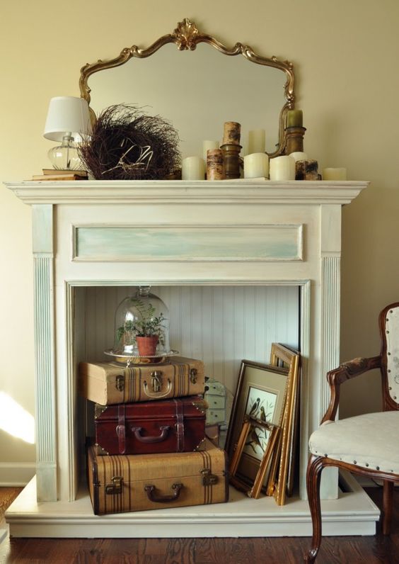 Reasons for Adding the Fake Fireplace for Home Decoration : Finishing Fake Fireplaces Decoration | Bricolaje | Pinterest | Fake fireplace Decoration and Faux …