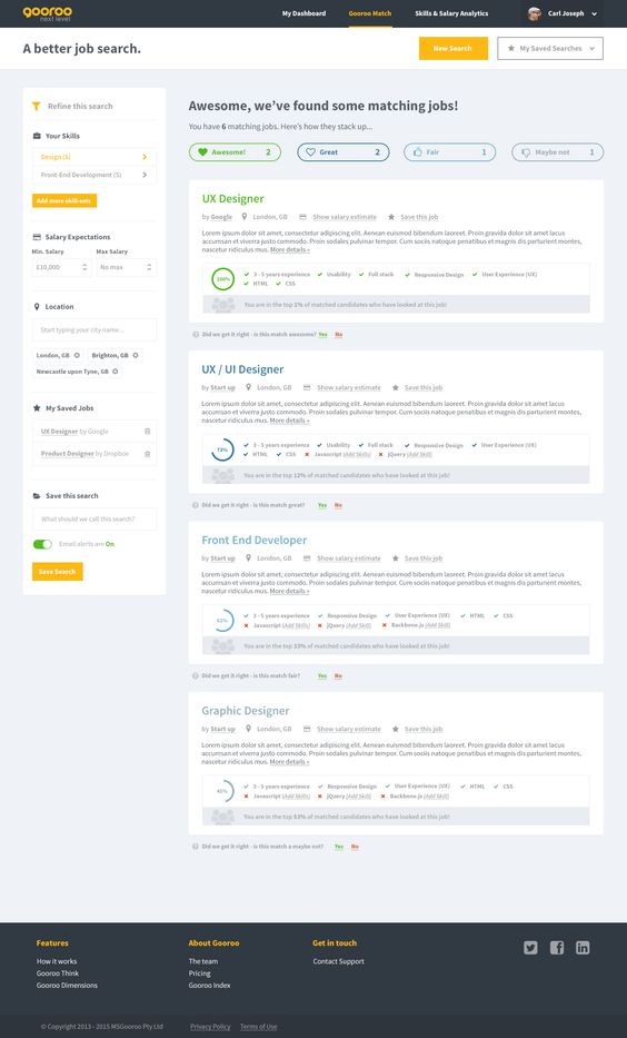 Job search desktop
