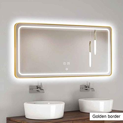 Qz Nordic Bathroom Mirror Led Makeup With Frame Smart Defog Time Temperature Bluetooth Qz Nordic Bathroom Mirror Led Makeup, How To Defog Mirror