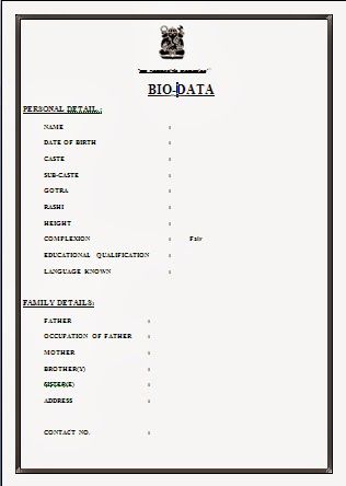 resume format for be