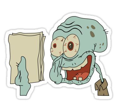 Crazy Squidward Sticker By Shayli Kipnis Cute Stickers Meme