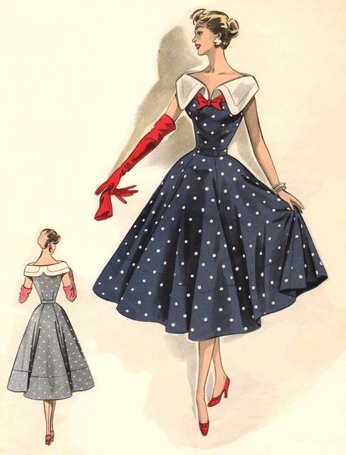 Vintage Dress Pattern Illustration 5112 10x15 Gicl\u00e9e Canvas Print