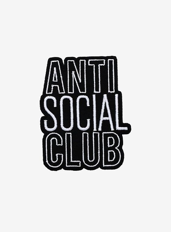 Antisocial Club Patch In 2020 Anti Social Text Design Patches