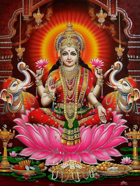 Lakshmi, Lady of Wealth, Good Fortune and Beauty bestows abundance. Lakshmi is the spirit of luxury and happiness. She brings vitality to all living things. She is one of the most beloved spirits of modern India. Lakshmi is actively venerated by some one billion Hindus as well as Buddhists, Jains, goddess devotees and independent practitioners around the world. Almost by definition, she is lovable. She is everything that is good, sweet, pleasurable and joyful. Lakshmi bestows fertility, health a