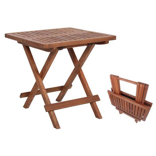 Sol 72 Outdoor Beauford Folding Wooden Side Table In 2020 Sol 72 Outdoor Beauford Folding Wooden