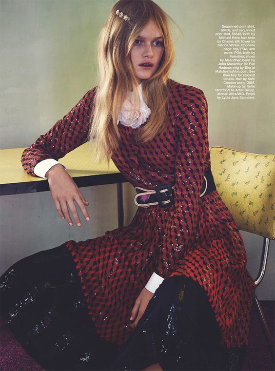 Alice Morgan for Marie Claire Australia February 2016 - Page 2 | The Fashionography