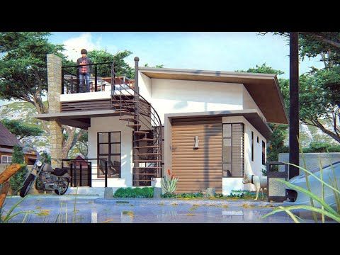 Small House Design 6x8 Meters With Roof Deck Youtube Small House Design Architect Design House Modern Roof Design