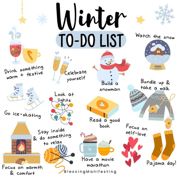 Winter To-Do List & Free December Self-Love Workbook Pages - Blessing Manifesting