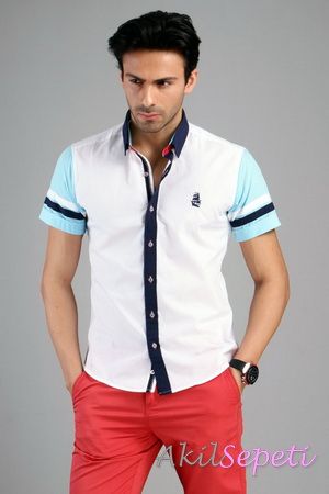 2018 Yazlik Kisa Kollu Erkek Gomlek Modelleri Ve Fiyatlari Mens Shirts Mens Outfits Kinds Of Clothes