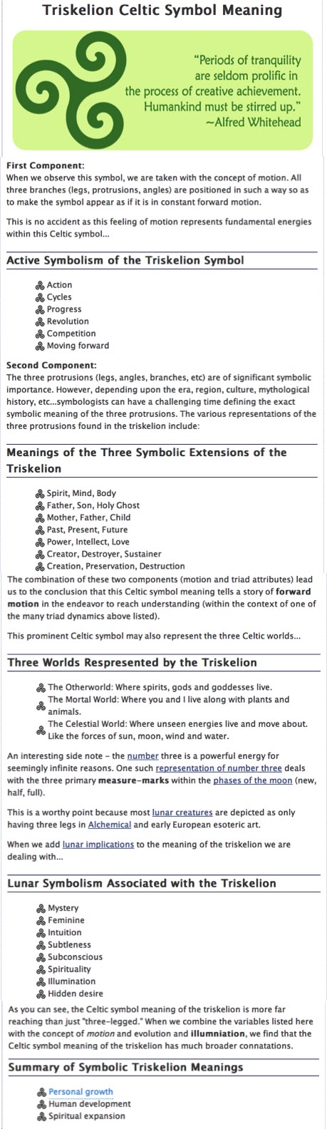 Celtic Triskelion Symbol meaning (just got a bracelet with one of these symbols on it, so I had to find out what it means)